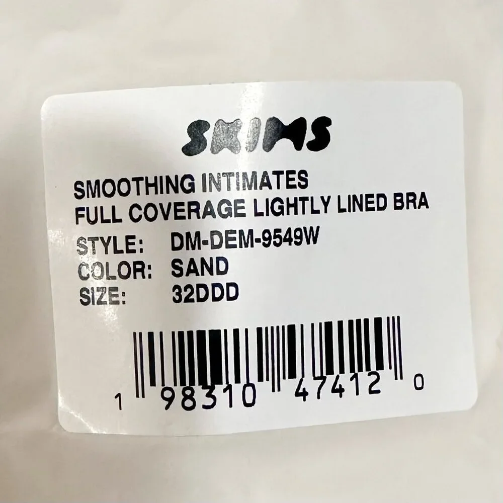 NWT SKIMS Smoothing Intimates Full Coverage Lightly Lined Bra in Sand - 32DDD - Picture 9 of 9